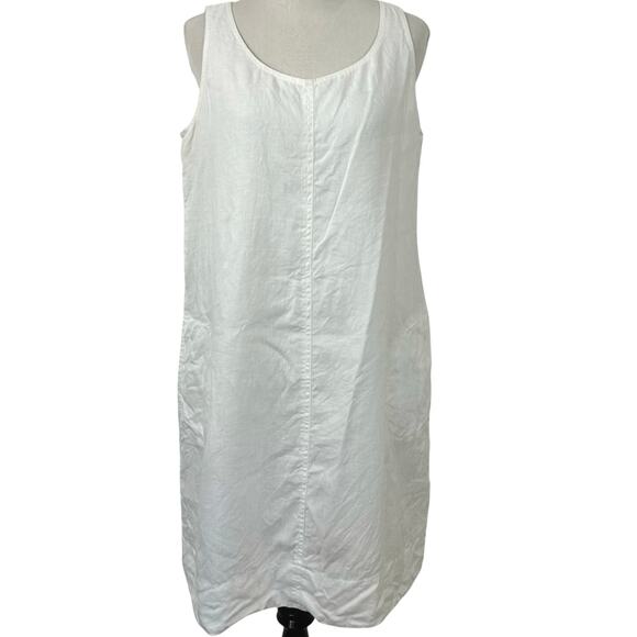 💗Sold💗not for sale💗J.Jill Women Linen Sleeveless Mini Dress Preppy Resort Minima - Picture 1 of 8
